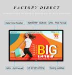 WiFi Ethernet Wall Mounted Digital Signage 43 Inch Android HD Intelligent 16:9