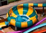 Anti - Crack Fiberglass Space Bowl Slide / Toilet Water Slide Sunproof