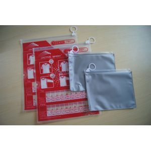 Silk printing Clear frosted travel use eva plastic bag for clothes with zipper