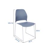 Stackable Office Plastic Stacking Chairs For Business Plastic Compact Dining