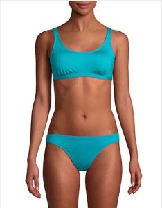 China DESIGN LAB LORD &amp; TAYLOR Cropped Cut-Out Bikini Top factory