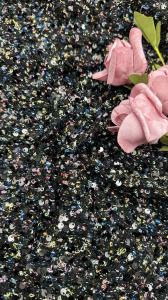 China Metallic Lace Fabric Sequin Embroidery Fabric Customized Color factory