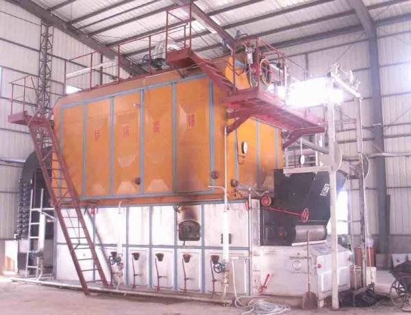 Dual Rear Drum Coal Burning Boiler , Vertical Spiral Coal Fired Boilers Heating