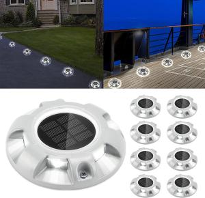 China Waterproof Solar Deck Lights Super Bright 20Lumen Aluminum PC Solar LED Deck Lights factory