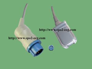 China Compatible Round 10 Pin Spo2 Cable 8ft For Kontron 7138 7840 7845 Blue Color factory