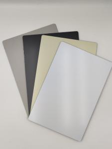 China Anti Fire Silver Aluminum Composite Panel , Curtain Wall Metal Panel 5mm Thickness factory