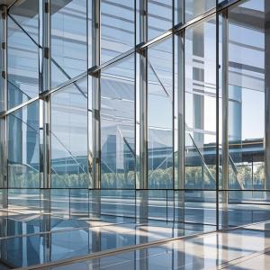 China Building Hidden Frame Glass Curtain Wall , Aluminum Alloy Custom Curtain Wall factory