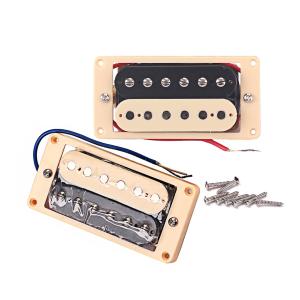 China Vintage Zebra Humbucker Pickup Double Coil With Black Cream Frame Bridge Neck Set factory