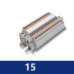 Din Rail Mounted Terminal Blocks Modular Set Screwless Spring Crimping PT 2.5 mm