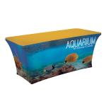 8 Ft Trade Show Tablecloths With Logo 200gsm Elastic Polyester Material Eco