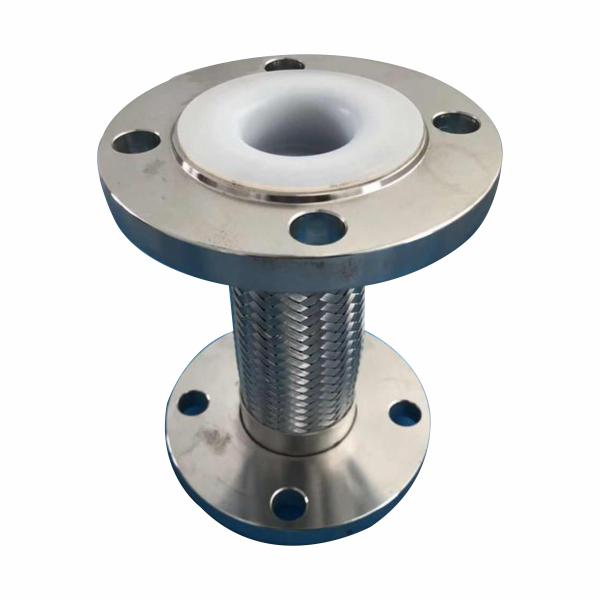 Ss304 Wire Mesh Stainless Steel Flexible Bellow PTFE Lined Metal Flange Braided