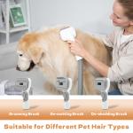 Pet Hair Fur Grooming Package Electric Clipper Slicker Brush and Vacuum Cleaner
