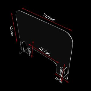 China Protective Virus Shield for Counter &amp; Desk - Freestanding Clear Acrylic Shield Sneeze Guard factory