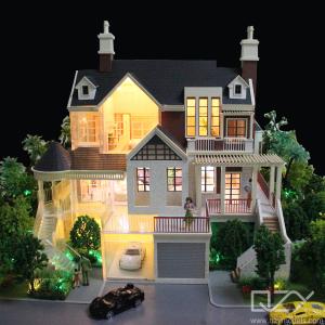 China House Interior Architectural Maquette Model 1/25 Oak Forest Villas ODM factory