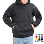 Soild Color Unisex Plain Embroidery Chenille Hoodie Custom Logo