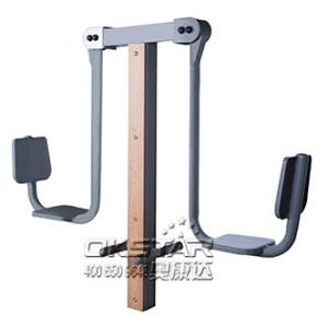 China outdoor wooden fitness equipment--WPC wood outdoor leg press machine factory