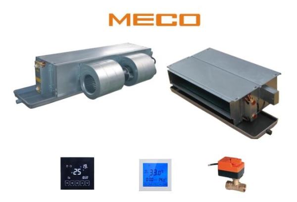 Shopping Malls Ceiling Concealed Fan Coil Unit 600CFM 600m3/H Air Volume