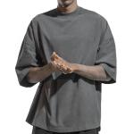 Men'S Blank Oversized T Shirts Wholesale Droup Shoulder T Shirts Mock Neck 100%