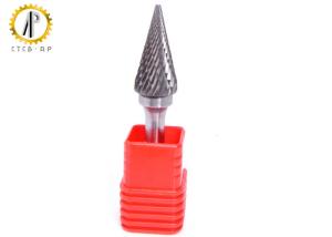 China Taper Shape Cemented Tungsten Carbide Rotary File , Double Cut Carbide Rotary Burr factory