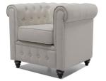 Chesterfield Classic Linen fabric upholstery 1-seater sofa,lounge chair,living