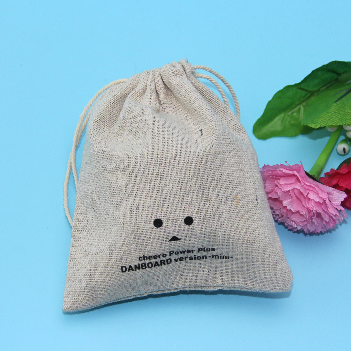 Fashionable Linen / Jute Drawstring Bag For Earring Packaging Small Size