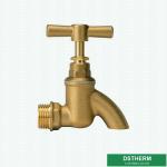 Double Female Original Brass Color Garden Tap Brass Bibcock Valve Brass Tap