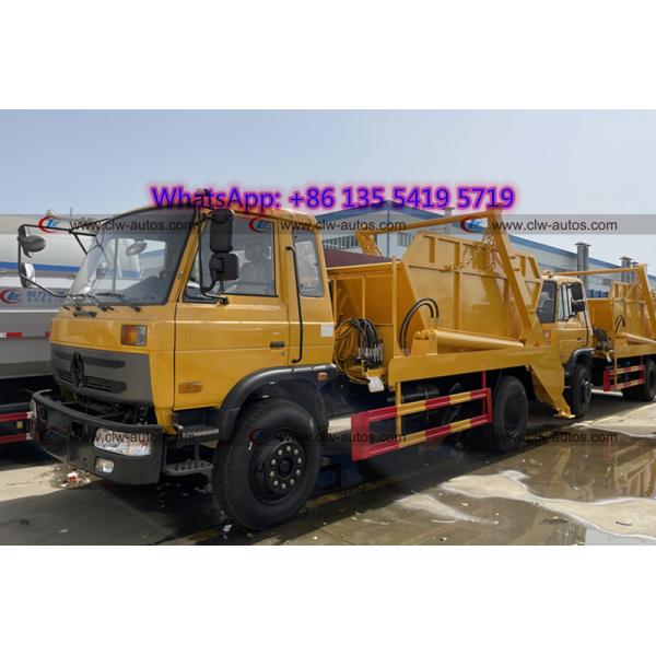 Dongfeng 4X2 170HP 10cbm Swing Arm Skip Loader Garbage Truck