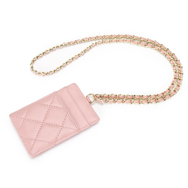 High Qualtiy GENUINE LEATHER ID Card Holder Badge Strap for Women Dropship