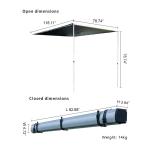 Pull Out Retractable Car Awning Tent Rectangular Waterproof Awning For Car