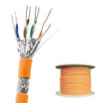 23AWG SFTP CAT7 Cable CPR Orange PVC Shielded Ethernet Cable Oxygen Free Copper