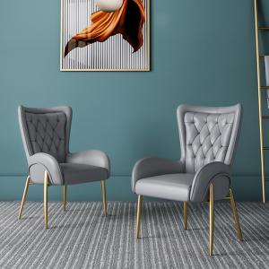 China Diamond Tufting Upholstered Dining Armchair Nordic Luxury factory