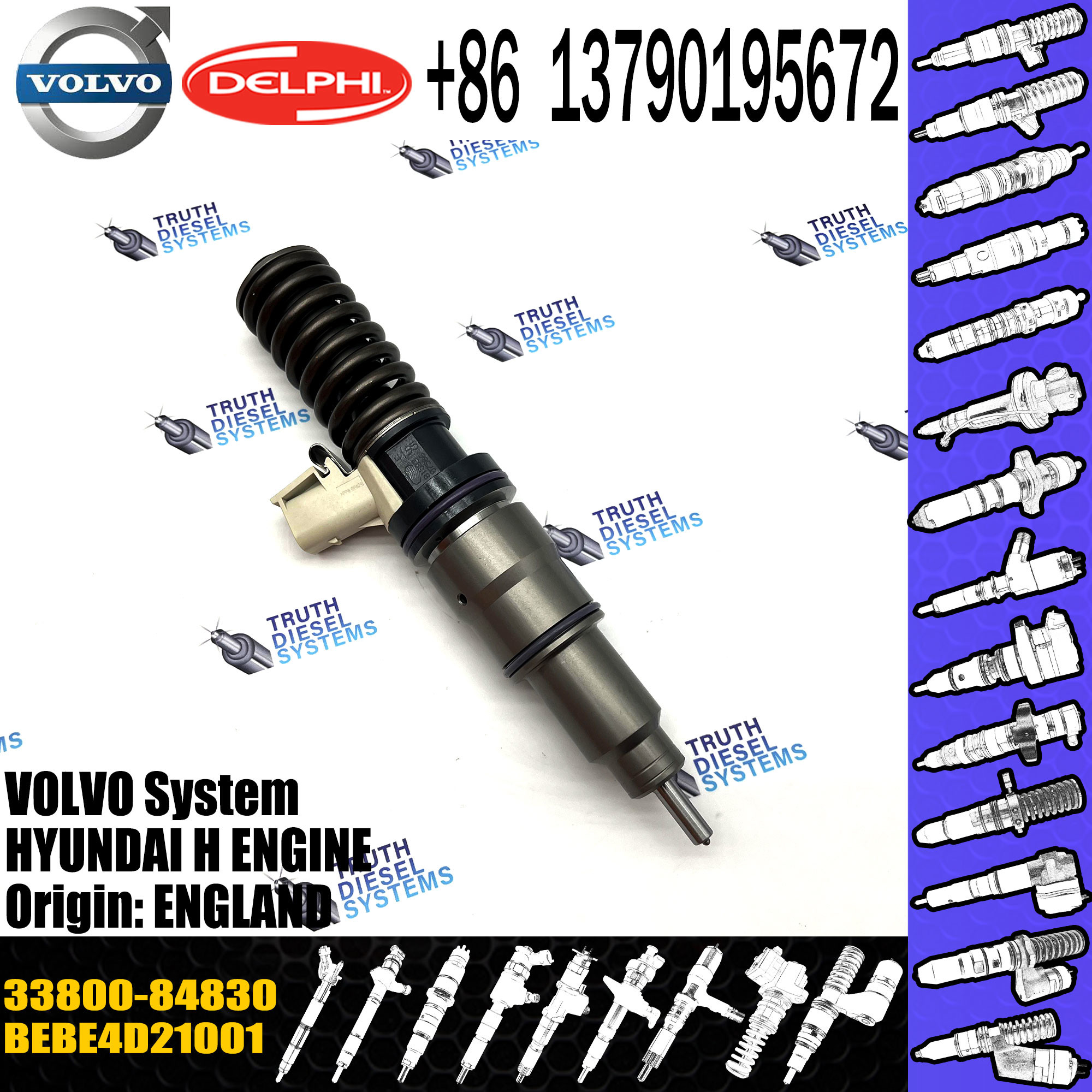 Direct Sale Diesel Fuel Injector 16650-00Z1B BEBE4D17001 For NISSAN 12 LITRE