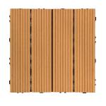 Wood WPC Decking Tiles Rotproof Snap Together Wood Tiles Impact Resistant