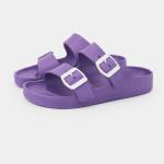 PVC Women'S Casual Slide Sandals , 36EU Double Buckle Sandals Womens