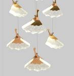 5W Nordic Restaurant Crystal Pendant Light Vintage Style