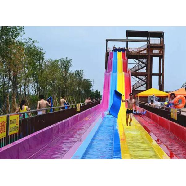China Excited Large Outdoor Rainbow Water Slide Weather Resistance factory