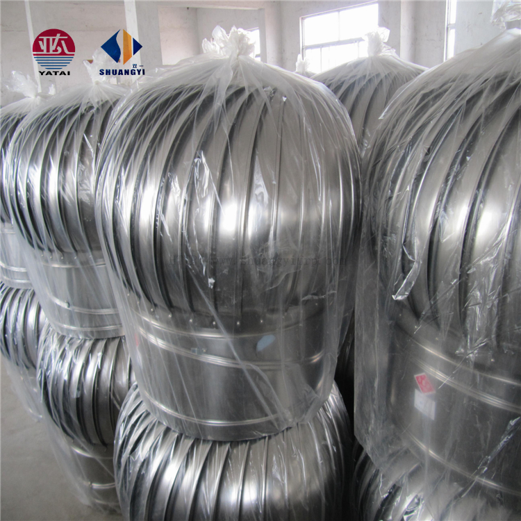 Stainless Steel Blade Industrial Roof Extractor Fan Without Electricity for Hotels Made