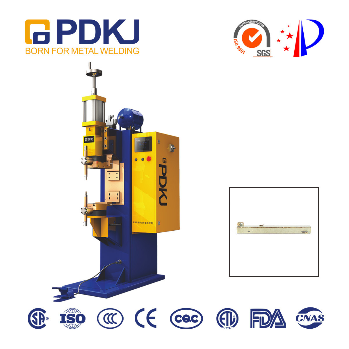12000N Projection 820kg Inverter Spot Welding Machine 3.5mm Aluminum Plate