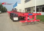 Startrailer Red Color Gooseneck Skeletal Container Trailer For Truck , Long Life