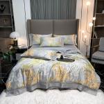 Bedroom Sheet Pillowcase Sets 100% Lyocell Digital Printed Bedding Sheet Set