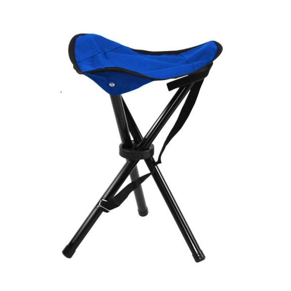 38CM Stainless Steel Camping Outdoor Chairs Portable Fishing Three Leg Folding