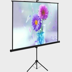 China Adjustable Outdoor Projector Screen Matte White Tripod 1:1 Format factory