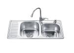 SUS304 Stainless Steel Kitchen Sink Press Kitchen Sink Double Bowl Kitchen Sink