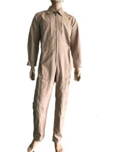 China One Piece Khaki Military Uniform Clothing Ripstop Flame Retardant For Electric Power Industry factory