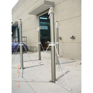 China 10m antenna pneumatic telescopic mast with tripod ground mounting factory