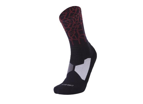 Custom Brand Name Black Athletic Running Calf Sport Socks / Fashion Basketball