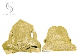 China ABS Plastic Coffin Corner Light Gold Plating American Style Casket Fittings 18# LG factory