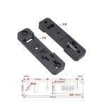 Black Width 20mm Plastic PA Universal DIN Rail Mount Clip PCB Circuit Board