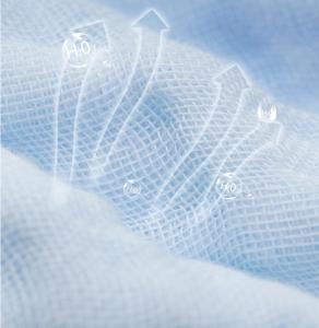 China Fastness Dyeing Blue 58''Cotton Bubble Gauze Fabric By The Yard Antibacterial factory