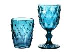 Non Slip Embossed Whisky Rock Glass , 7oz Transparent Whiskey Glass